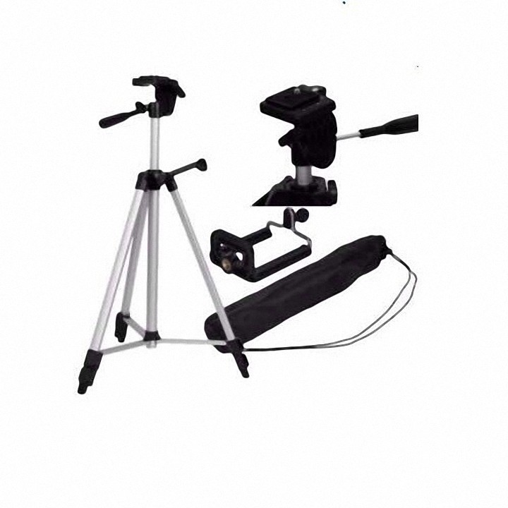 Gậy Tripod 3 Chân TF 3110 Chuyên Chụp Hình LiveStream + Kẹp Điện Thoại