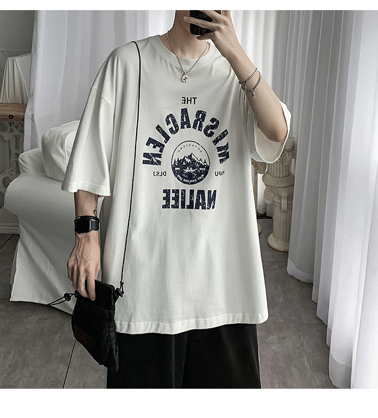Áo Thun Nam Tay Ngắn Phong Cách Nhật Bản Size M-8Xl