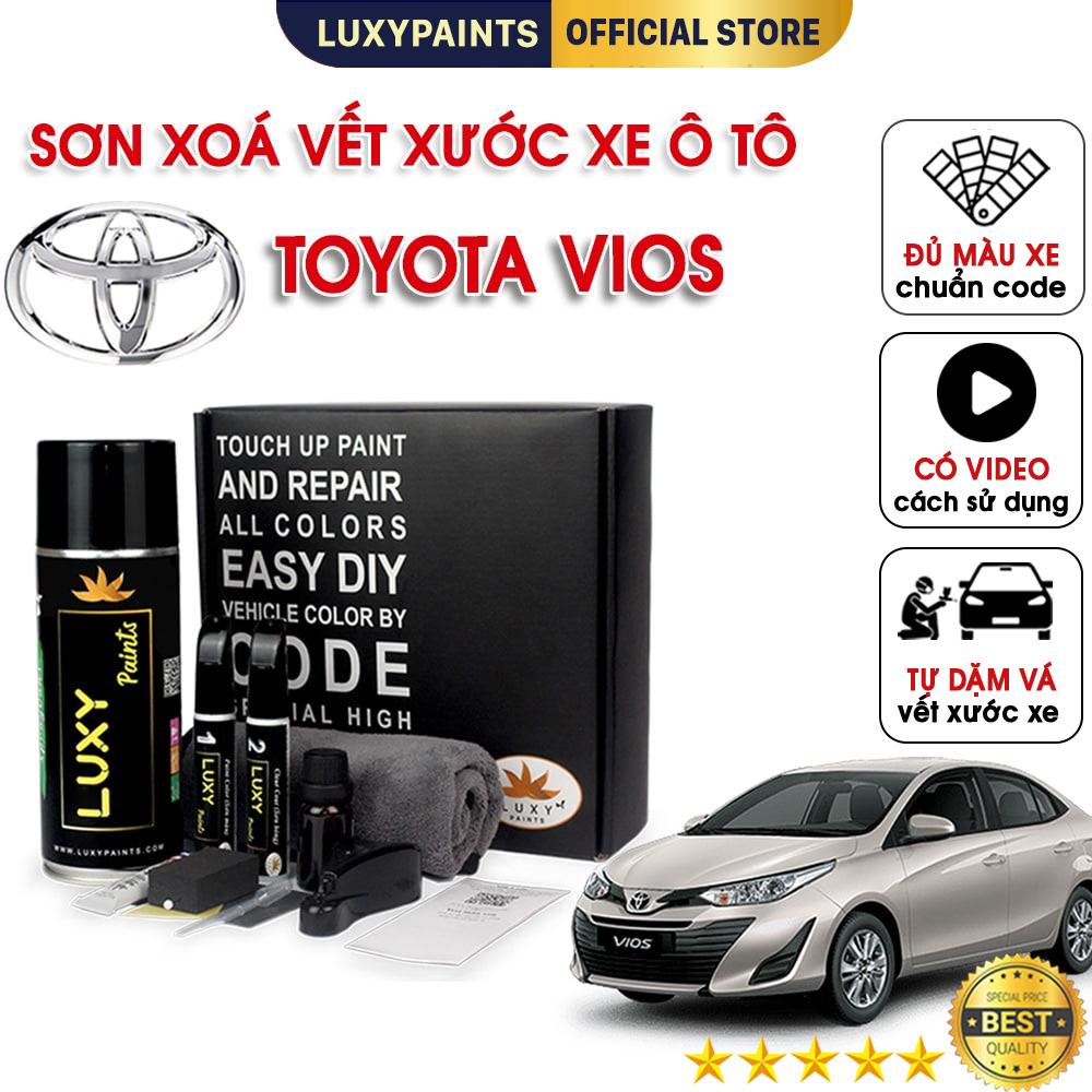 Sơn xóa vết xước xe ô tô Toyota Vios LUXYPAINTS, Bút tẩy xoá vết trầy xước sơn xe oto màu chuẩn CODE - LP01TOVI