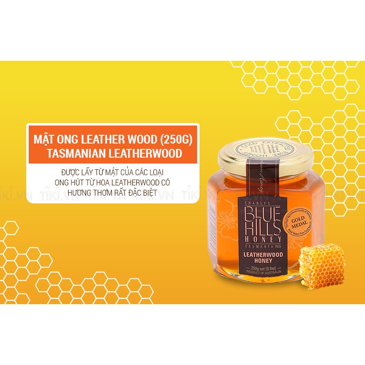Mật Ong Leatherwood Blue Hills 250gr Rừng Tasmania Úc