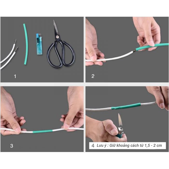 Gen co nhiệt, dây co nhiệt, ống gen cách điện các cỡ, các màu