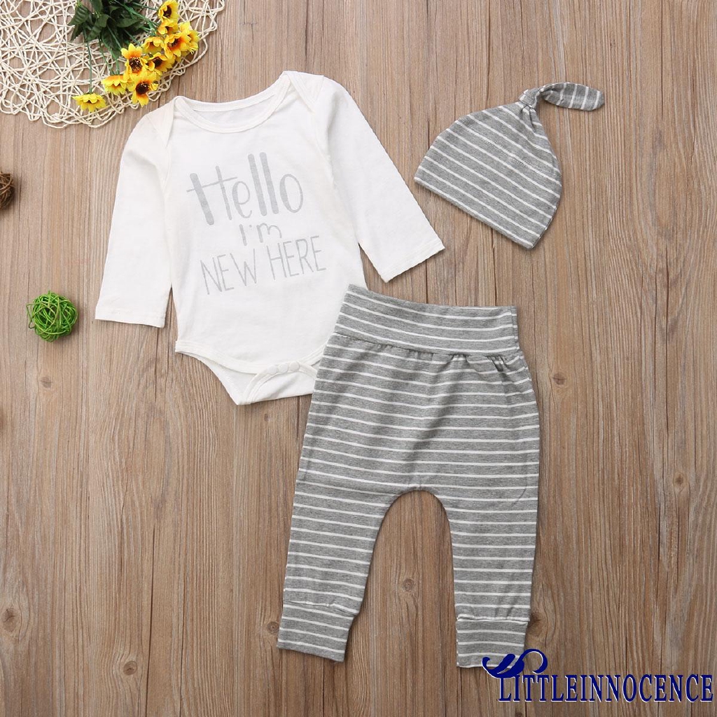 ❤XZQ-2018 Newborn Infant Baby Girls Boys Bodysuit Romper Long Pants Clothes Outfits