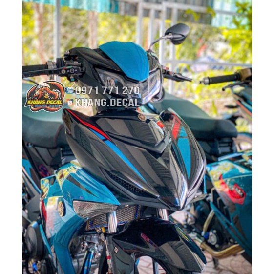 Tem rời Exciter 150 Y15ZR xanh đen phối cam