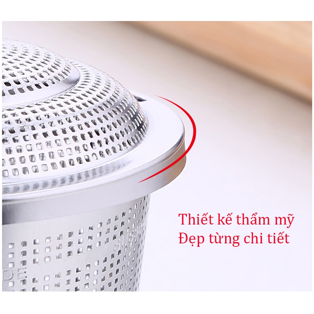 Dụng cụ lọc trà thả ấm inox 304 - SSGP - hàng cao cấp trọn đời không han gỉ - nhiều kích thước