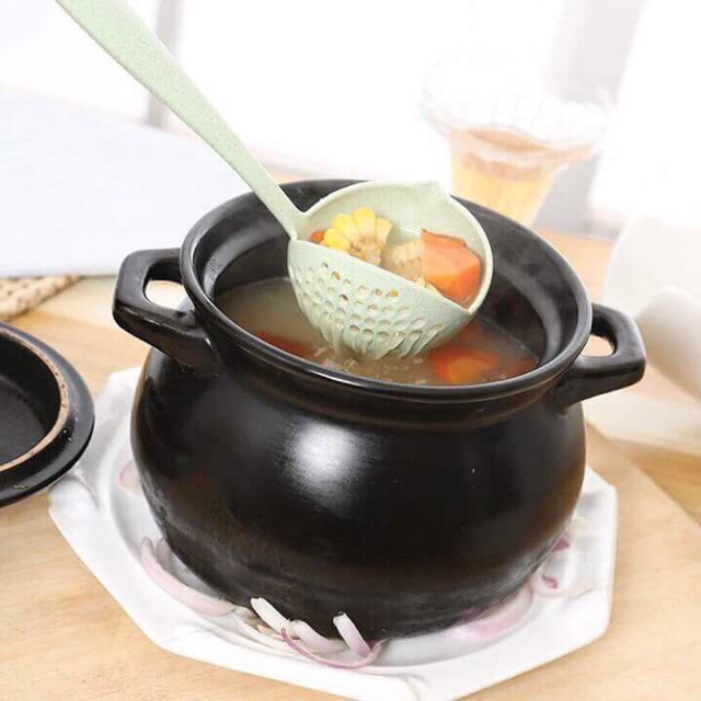 Muôi muỗng thủng ăn lẩu, muôi múc canh 2 in 1 ( màu ngẫu nhiên )