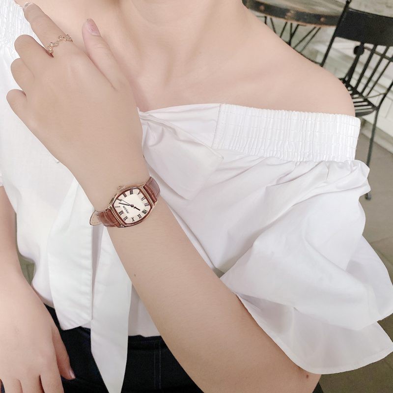 Đồng hồ nữ Julius Hàn Quốc JA-1242B1 dây thép - tặng kèm dây da (Đồng)