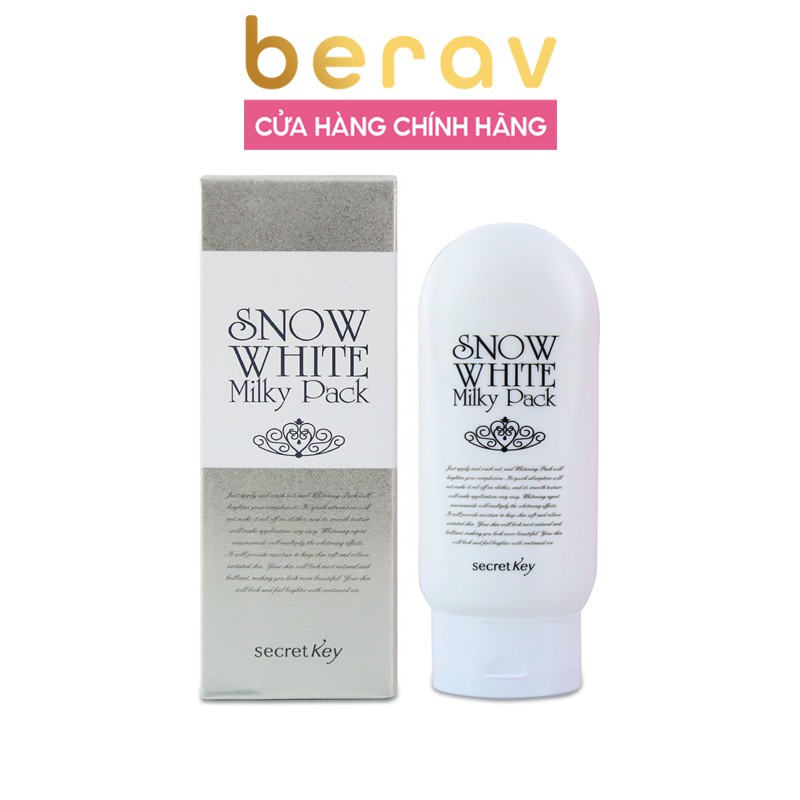 Kem Dưỡng Trắng Secret Key Snow White Milky Pack Dành Cho Da Mặt và Toàn Thân (200ml)