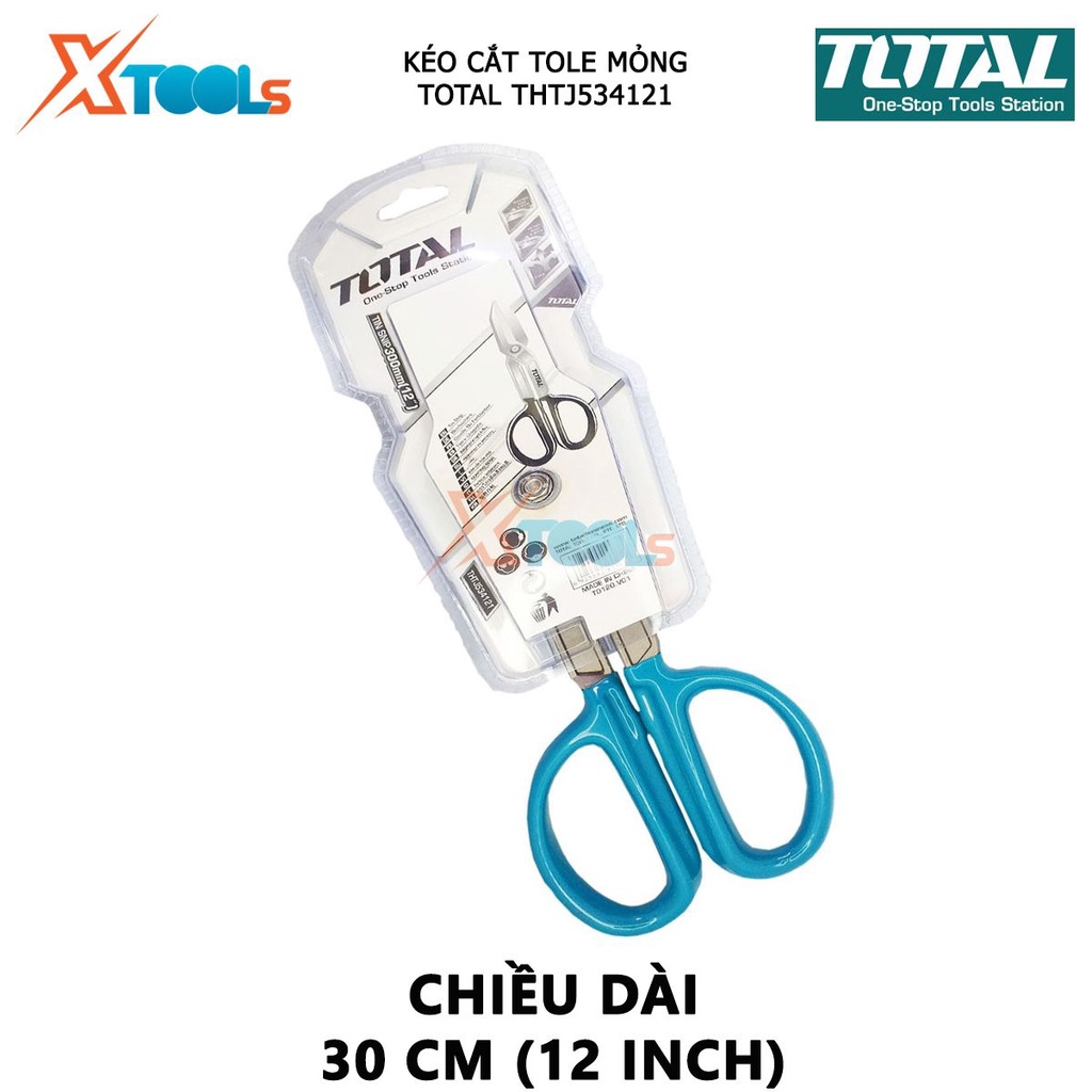 Kéo cắt tole nhỏ TOTAL THT524101 | kéo cắt tôn mỏng Kích thước 10 inch cắt tấm tôn, thép , vật liệu mỏng[CHÍNH HÃNG][XTO