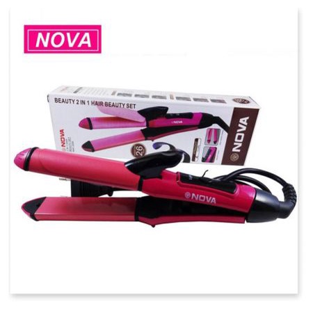 MÁY UỐN DUỖI NOVA NHC-2009 TIỆN LỢI 2 TRONG 1 , TAY CẦM THỜI TRANG ,