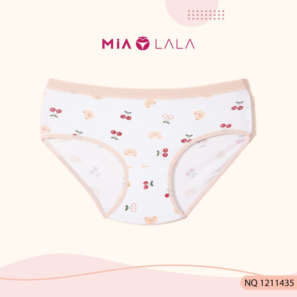 Quần lót nữ cotton Mialala thấm hút tốt, mềm mại, họa tiết gấu xinh xắn, đáng yêu NQ1211435