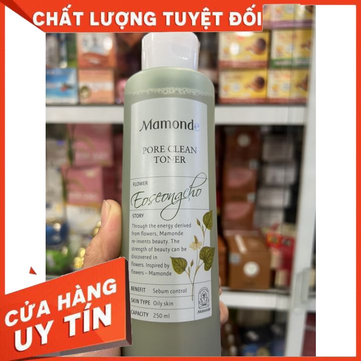 NƯỚC HOA HỒNG  RAU DIẾP CÁ MAMONDE PORE CLEAN TONER 250ml Hàn Quốc  GIẢM NHỜN MỤN  XE KHÍT CHÂN LÔNG -MỊN DA