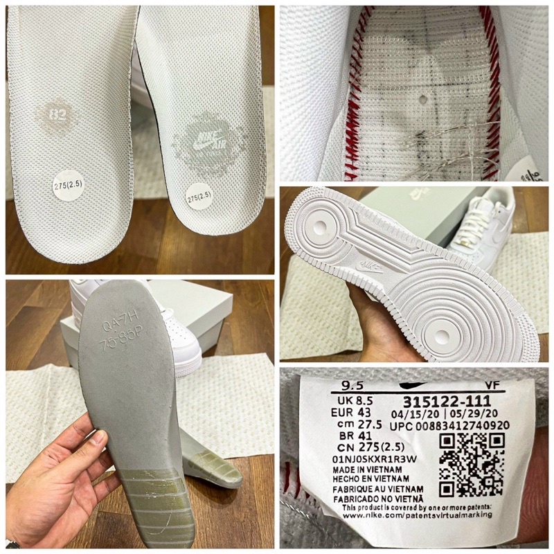 GIÀY AF1 AIR ALL WHITE LAI AU