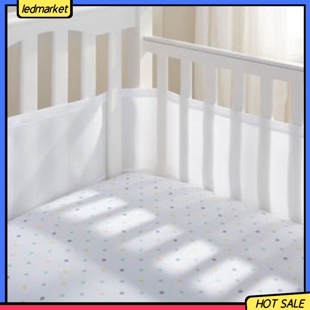 Set 2 Đệm Lưới Thoáng Khí Gắn Giường Cũi Cho Bé