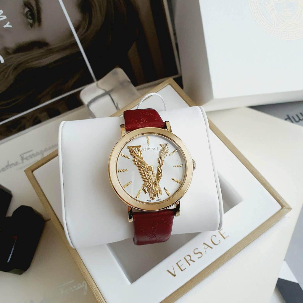 Đồng hồ nữ chính hãng Versace Virtus - máy quartz pin Thụy Sĩ - Mặt kính Sapphire - Dây da