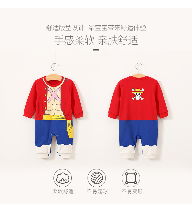Bộ Áo Liền Quần Bằng Cotton Tay Cộc In Hoạt Hình Dành Cho Trẻ Em 0-3 Tuổi 0176