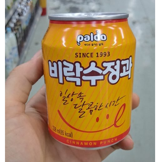 Nước gạo ngọt hương quế, gừng Hàn Quốc 238ml - 비락 수정과