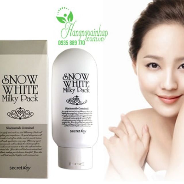 kem tắm trắng Snow White Milky Pack trắng da