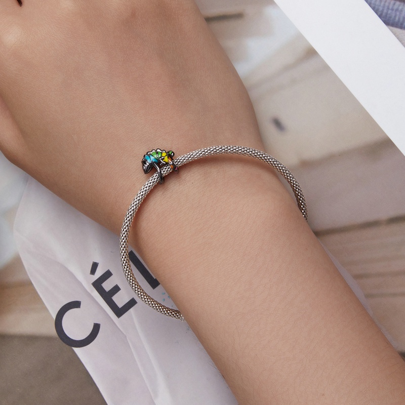 Mặt vòng cổ Bamoer hình tắc kè hoa thời trang