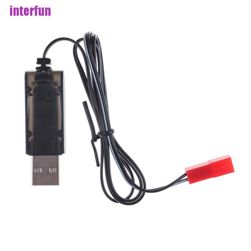 1 CáP SạC USB 3.7v MàU Đen Cho Sky Viper Helicopter