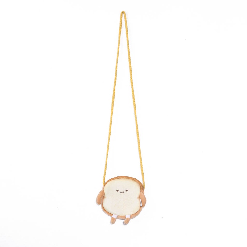 Túi Đeo Chéo Vai Hình Bánh Mì Nướng Mini Phối Lông Thời Trang