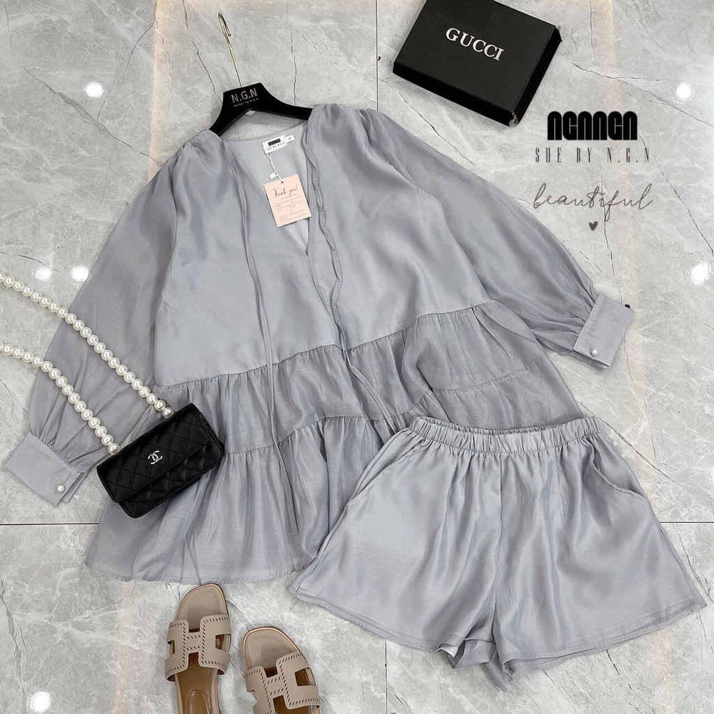 Set đồ nữ đẹp, set áo và quần short năng động cho phái nữ, hàng thiết kế đủ size, phù hợp đi chơi, dạo phố | BigBuy360 - bigbuy360.vn