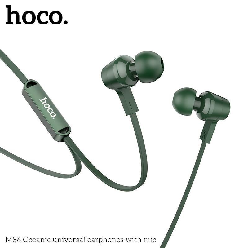 Tai Nghe Có Dây Nhét Tai Chống Ồn Super Bass Hoco M86 Jack 3.5mm Có Mic Nhỏ Bảo Hành 3 Tháng - Chính Hãng