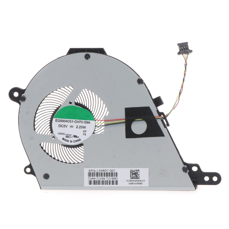 Bộ Tản Nhiệt CPU zzz DC 5V 2 25W 4Pin 4 Dây Cho HPChromebook 15-DE 15-DE0010NR