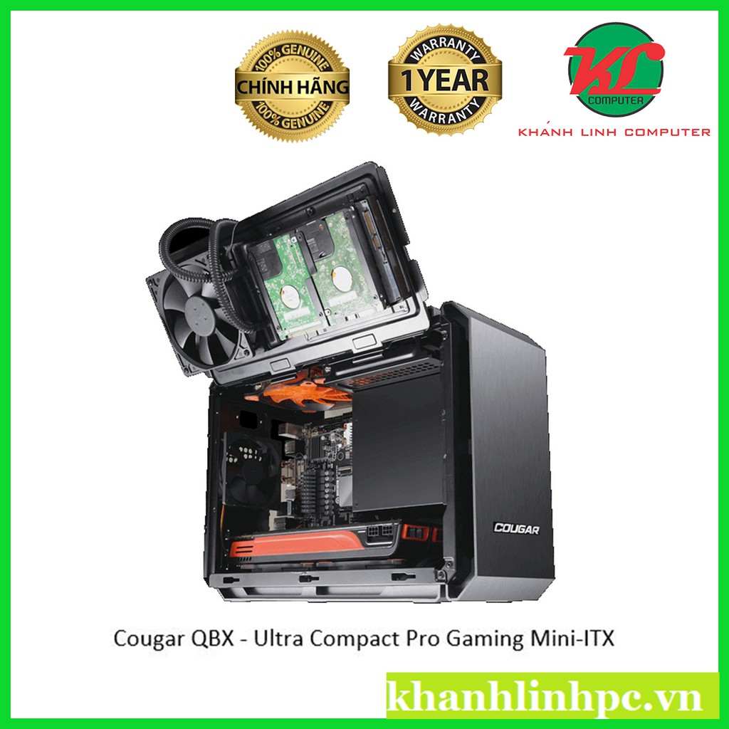 [Mua kèm lót chuột giá 1.000đ] Thùng máy Cougar QBX Ultra-Compact Pro Gaming (Mini-ITX) mới 100% chính hãng