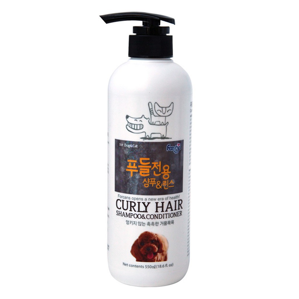 Sữa tắm chuyên dùng cho chó lông xoăn Poodle Forcans Curly Hair 550ml