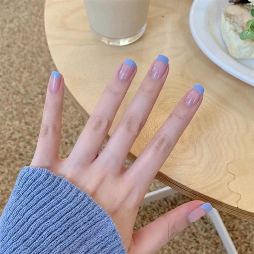 Bộ 24 Móng Tay Giả Che Phủ Toàn Diện Tháo Rời Được Kiểu Pháp