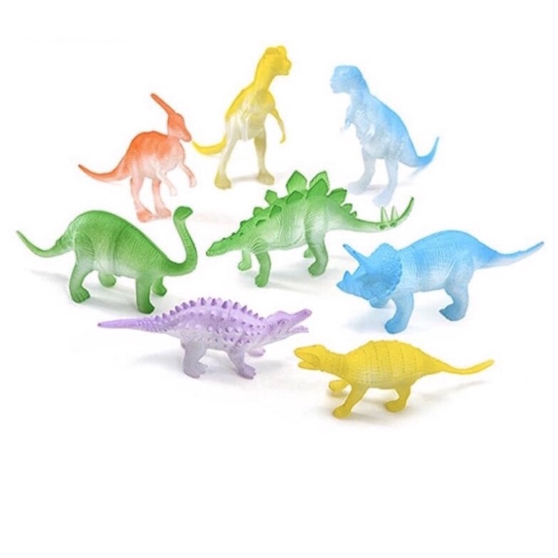 Đồ chơi mô hình bộ 6 khủng long Dinosaurs World dạ quang phát sáng trong tối nhiều mẫu