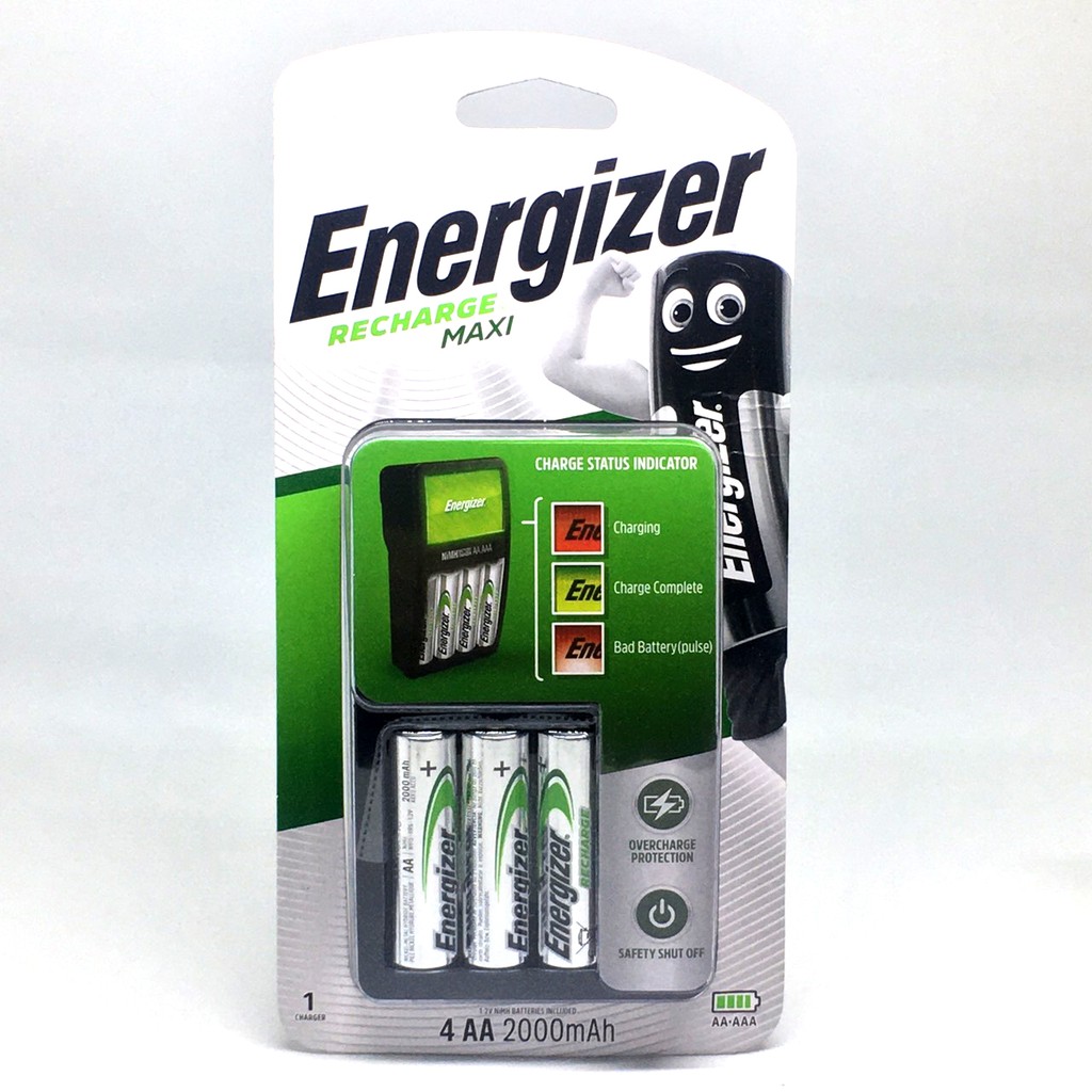 Bộ máy sạc pin nhanh , tự ngắt Energizer kèm 4 pin sạc AA 2000mAh