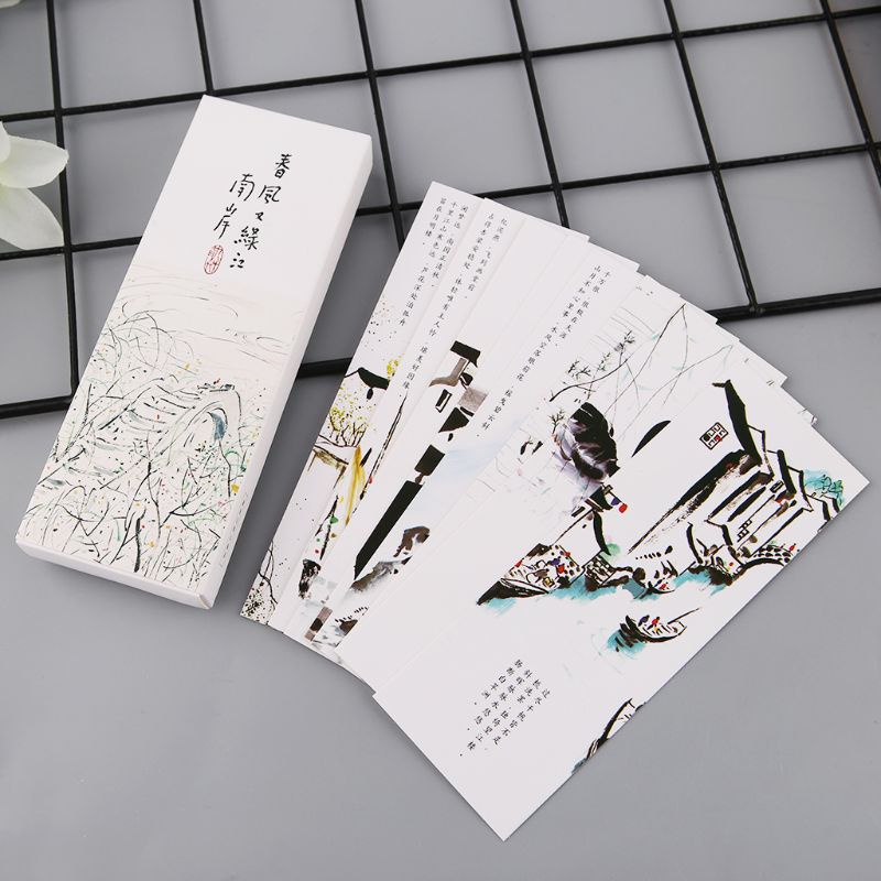 Seng Set 30 Thẻ Đánh Dấu Sách Phong Cách Trung Hoa Cổ Điển