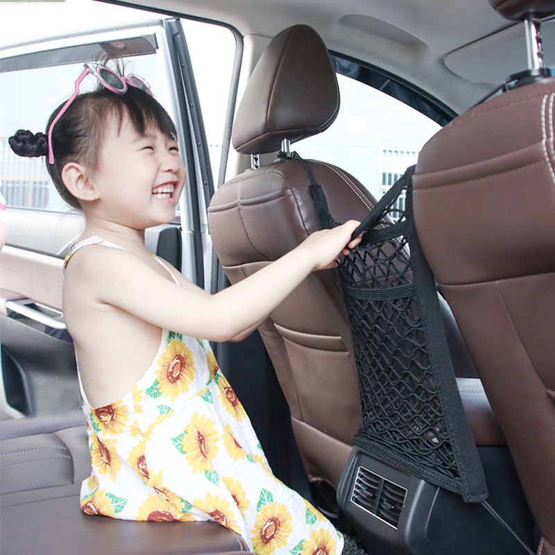 Túi Lưới Co Giãn Đựng Đồ Gắn Lưng Ghế Xe Hơi Tiện Dụng