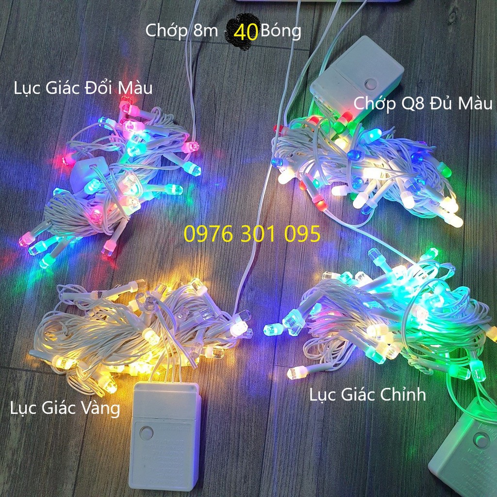 Dây Đèn Chớp Trang Trí NOEL 8m/ 40 bóng