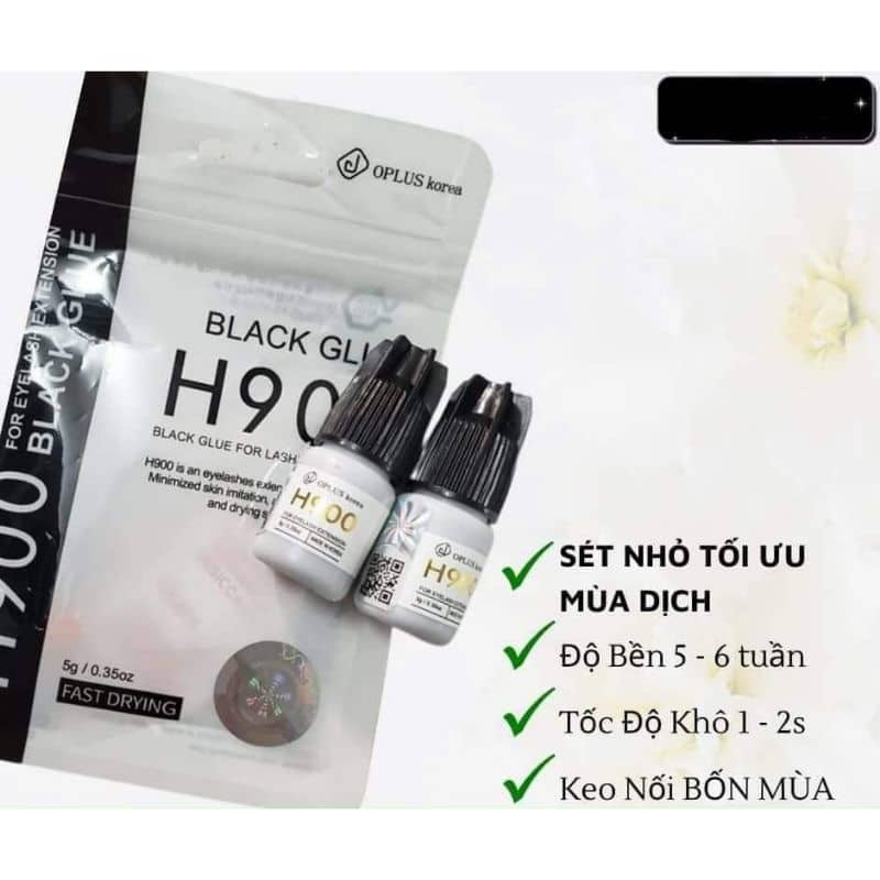 Keo nối mi H900  kháng nước ,siêu chắc siêu bền 6..8 tuần