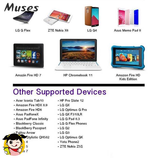 Muse07 Cáp chuyển từ Micro USB sang HDMI 1080p dài 1.8m cho HDTV