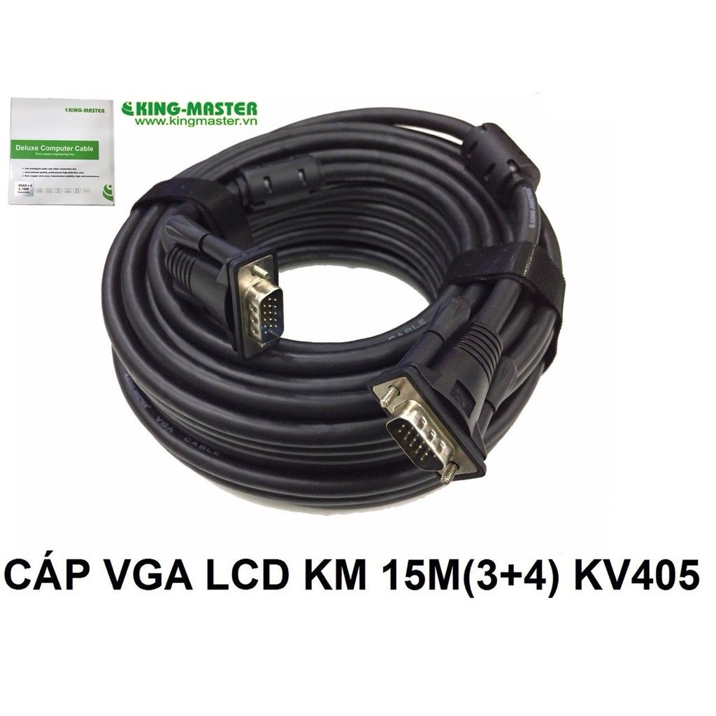 cÁP VGA MÀN HÌNH LCD 3+4 KINGMASTER TỪ 1.5M ĐẾN 20M 15M KV 403, 20M KV 404