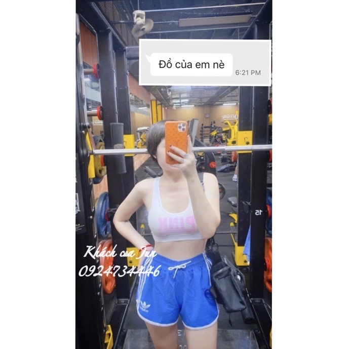 Áo bra Chữ Pink xinh xĩu tập gym yoga