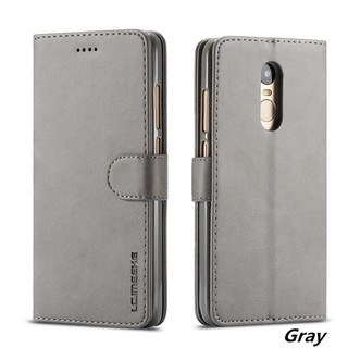 Bao da điện thoại tích hợp ví tiện lợi thiết kế đơn màu cho Xiaomi Redmi Note 4/Note 4X