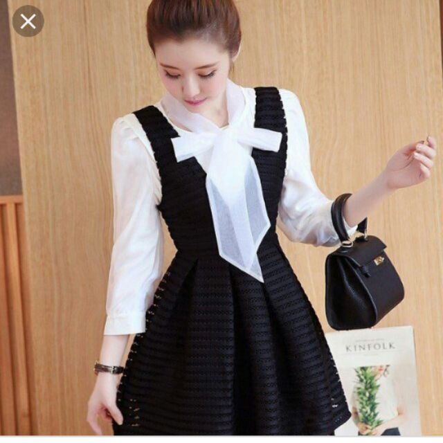 set phối nơ trắng nữ 300