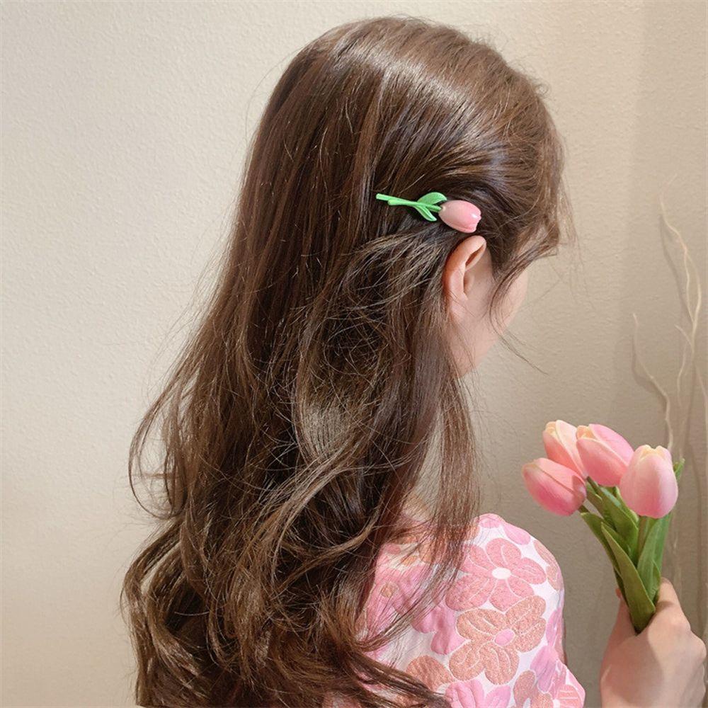 Kẹp Tóc Hình Hoa Tulip Pháp Dễ Thương Sáng Tạo Cho Nữ