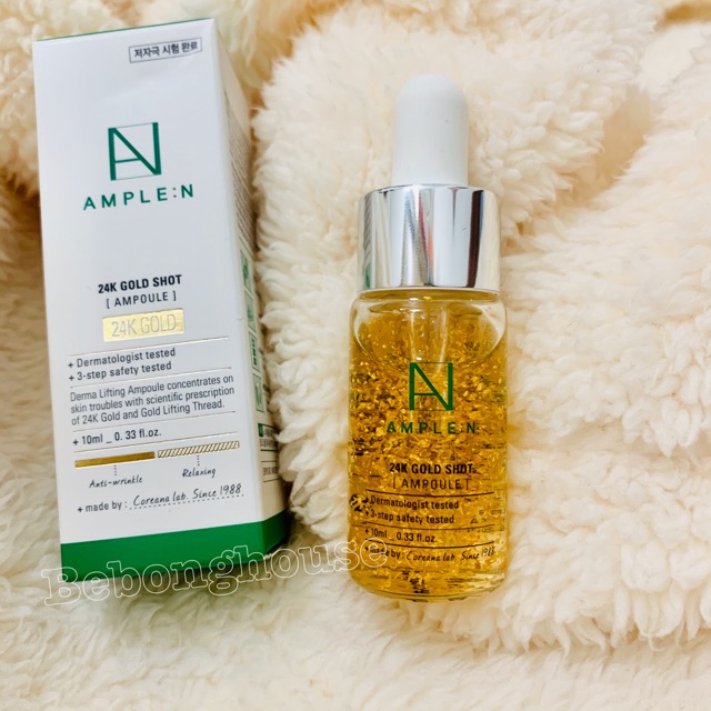 Chai mini COREANA Serum Tính chất vàng 24k dưỡng trắng da chống lão hoá Ample:N Peptide Gold Shot Ampoule