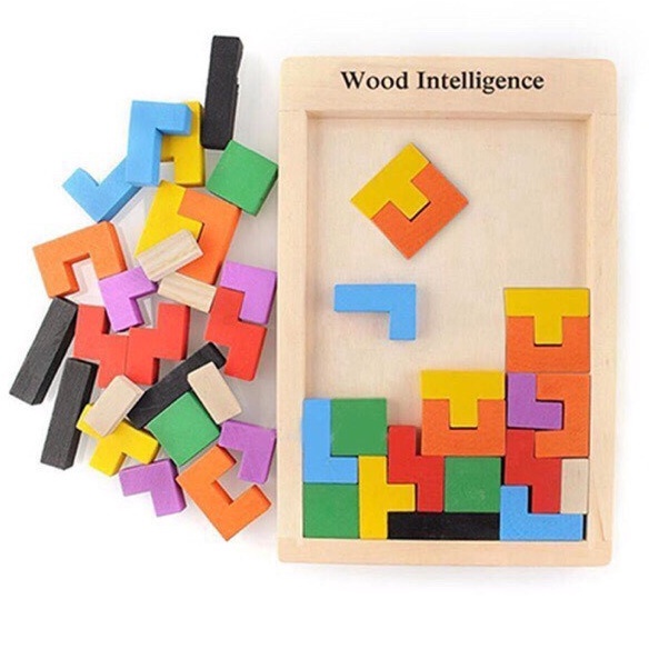 Đồ Chơi Gỗ Trò Chơi Xếp Gạch - Đồ Chơi Xếp Hình Thông Minh Cao Cấp Montessori Size Đại