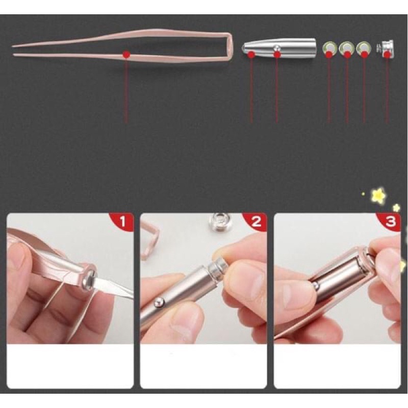 Hộp dụng cụ lấy ráy tai bằng Inox có đèn