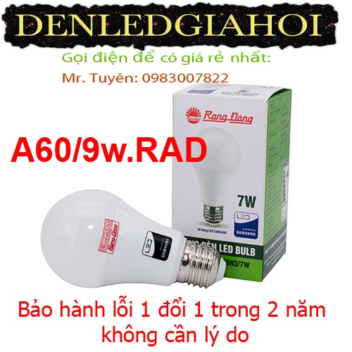 Bóng đèn Led 5W,7W, 8W,9W,12W, 15W cảm biến và không cảm biến Rạng Đông, | BigBuy360 - bigbuy360.vn