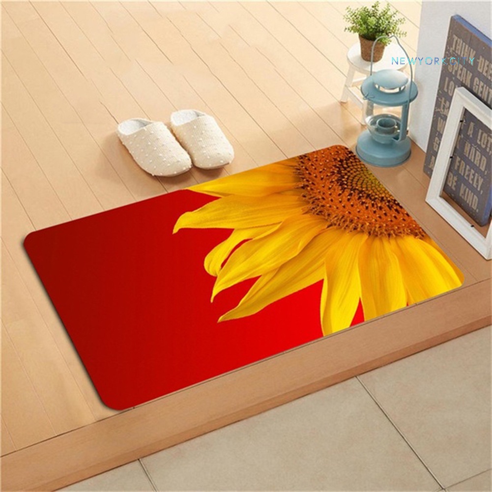 Thảm lót cửa chùi chân Chống Trượt Thấm Hút Nước Hình Hoa