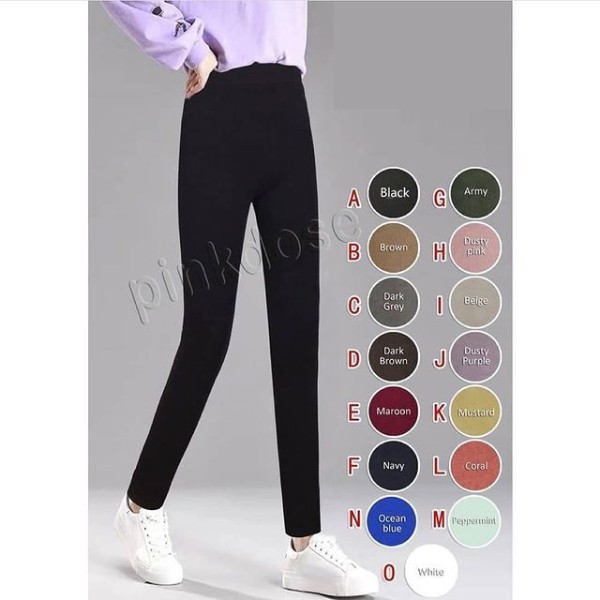 Quần Legging Màu Trơn Phong Cách Hàn Quốc Thời Trang Cho Nữ