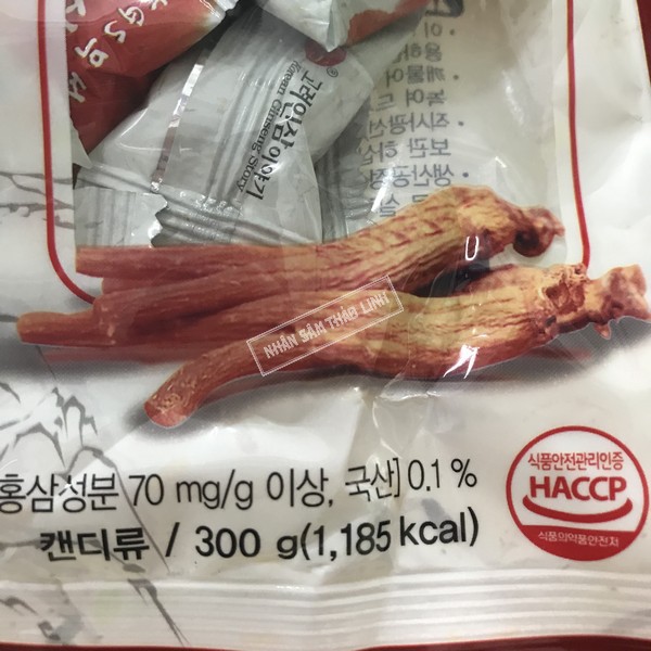 [Có Sỉ] Kẹo hồng sâm không đường Kgs gói 300 gr