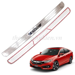 Ốp chống trầy cốp INOX Honda Civic 2016-2019 – Bên ngoài
